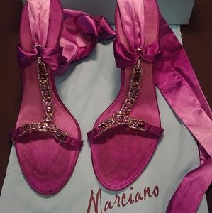 Marciano women crystal lace designer shoes